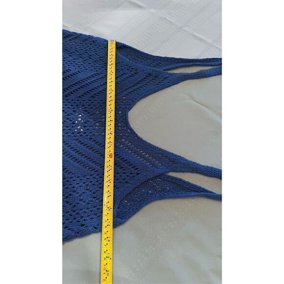 ABERCROMBIE & FITCH BLUE CROCHET TANK TOP SIZE S - Picture 7 of 11